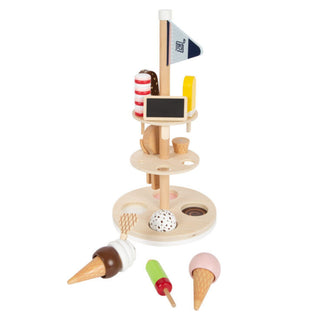 Magnetic wooden ice cream stand