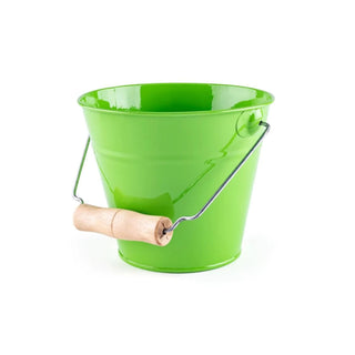 Metal garden bucket for children - green