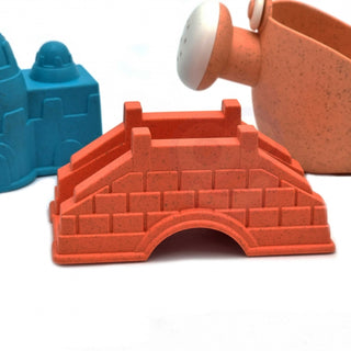 Bio sand toy set with castle molds, 8 pcs