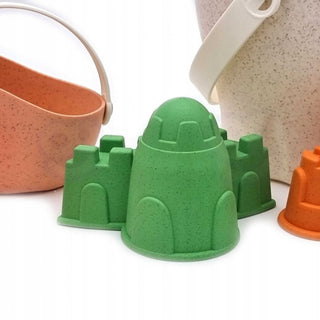 GREEN Bio smilšu rotaļlietu komplekts ar pils formiņām, 8 gab- izgatavots no kviešiem!