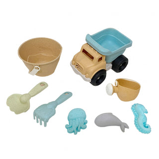 BIO sand toy set with a dump truck, 8 pcs, biodegradable