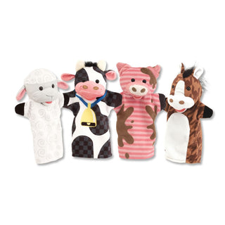 Farm friends hand puppets, set of 4, Melissa & Doug