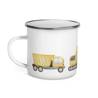 Personalised cup for children - construction site