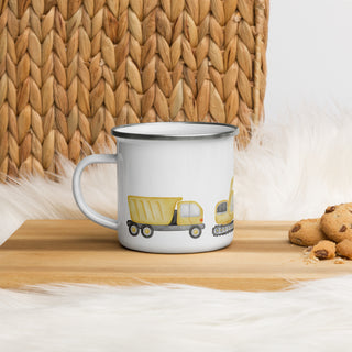 Personalised cup for children - construction site