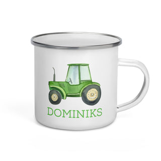 Personalised cup for children - green tractor