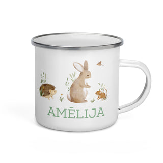Personalised cup for children - forest animals