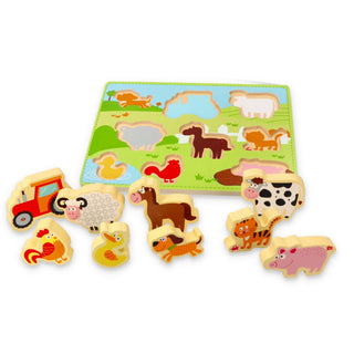 Chunky wooden puzzle Farm