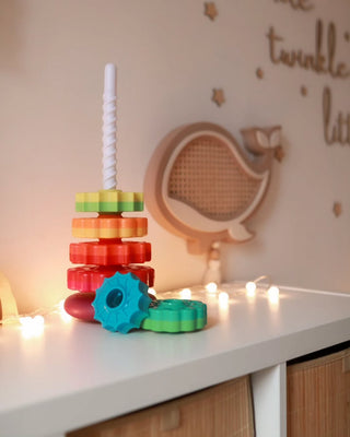Rainbow rotating stacking toy
