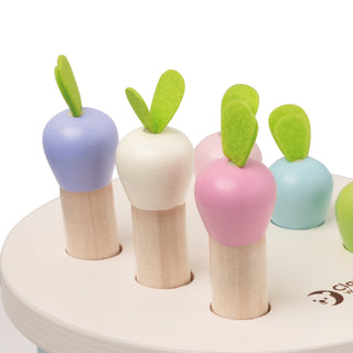 Carrot garden- pastel wooden hammering game