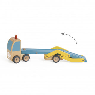 Wooden car transporter toy