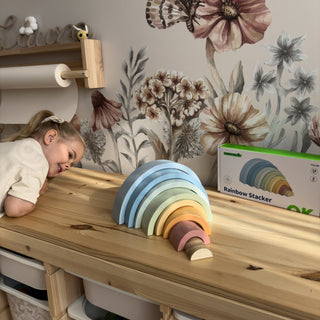 Koka varavīksne pasteļu toņos