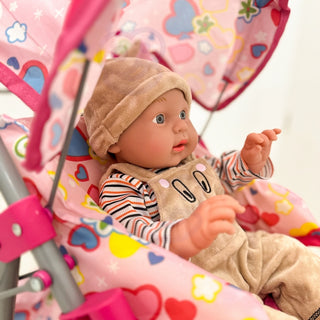 Lilly in a rabbit outfit - realistic baby doll, 46 cm
