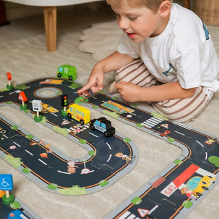 Large city road puzzle set