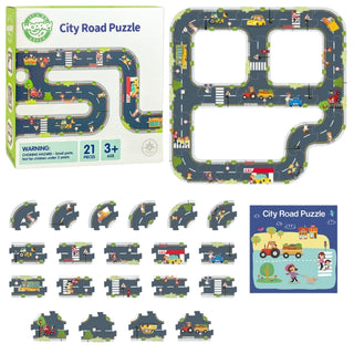 Large city road puzzle set