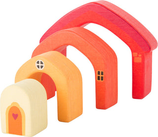 Wooden blocks - the pink house