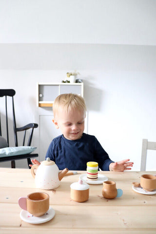 Wooden tea set for children