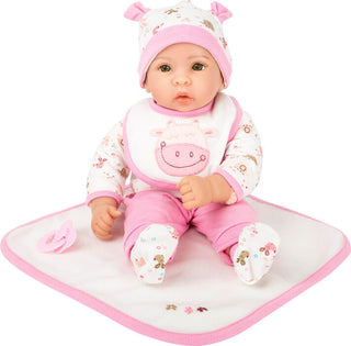 Hannah baby doll with blanket and pacifer