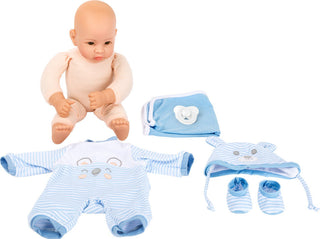 Lucas baby doll with pacifier and clothes