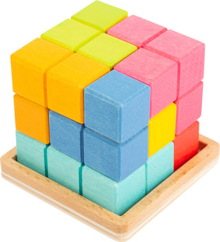 3D ģeometrisko figūru puzles kubs