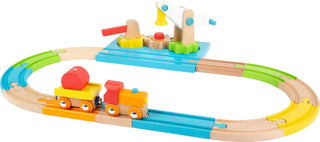 First set of train tracks - Junior train with crane