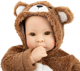 Little bear baby doll, with clothes and pacifier