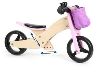 Balance bike/tricycle 2-in-1 Pink