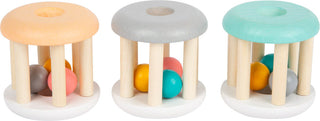 Wooden rattle set Pastel, with wooden balls