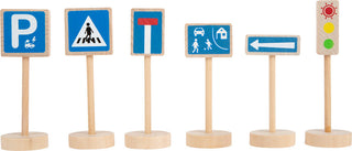 Road signs - the big set of toy road signs with traffic lights, cones and barriers