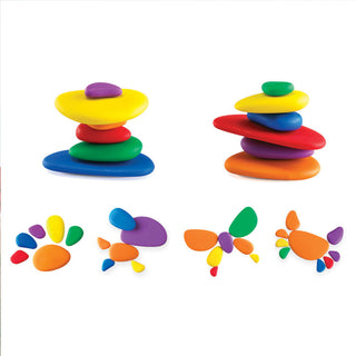 Rainbow pebbles - set with task cards
