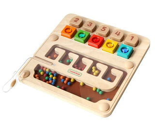Magnetic number and color Montessori wooden maze