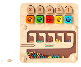 Magnetic number and color Montessori wooden maze