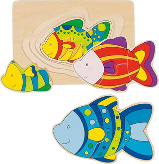 Wooden layer puzzle Fishes, Goki