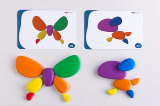 Rainbow pebbles - set with task cards