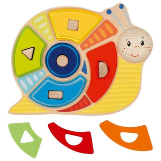 Color and shape sorting snail