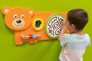 Bear - a manipulative wooden wall panel