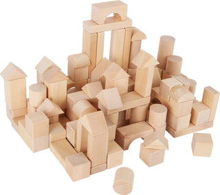 Wooden blocks Natural - 100 pcs
