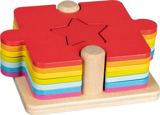2 in 1 Wooden puzzle in a stand