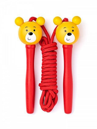 Children's skipping rope with wooden handles - bears