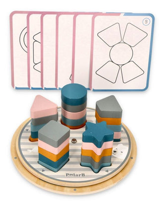 Color and shape sorting game with cards