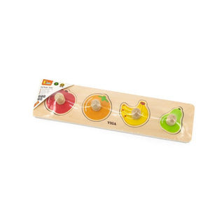 Wooden puzzle with handles/ peg puzzle Fruits