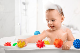 8 colorful sensory massage balls for babies, different textures, diameter 6 cm