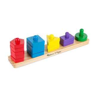 A board for stacking figures and sorting colors