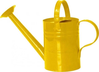 Metal children's watering can, yellow