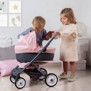 maxi cosi stroller pink Pink 3 in 1 doll stroller with bassinet and seat, Maxi Cosi Quinny – meKID