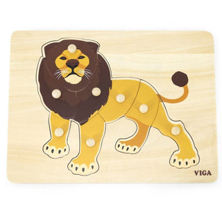 Lauva, Montessori koka puzle ar rokturīšiem