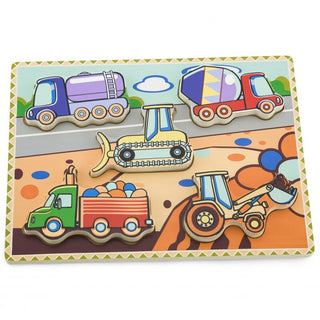 Construction vehicles -thick wooden puzzle